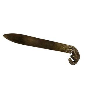 Vintage Aurthur Court Designs 1979 Fox Letter Opener Solid Brass USA 8"